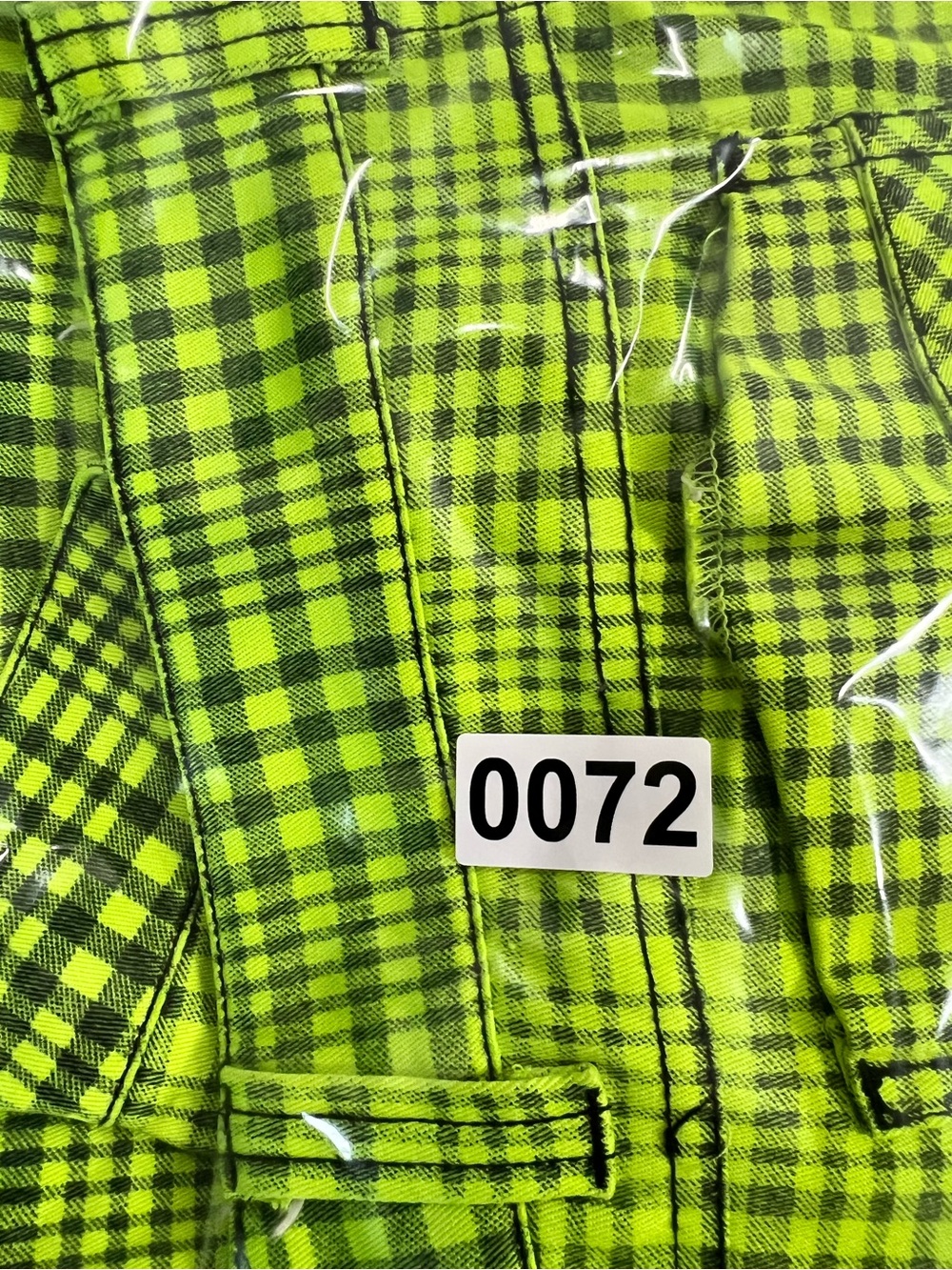 Tripp NYC Neon Lime Plaid Zipper Skinny Jeans .  Size 15 - Picture 10 of 10